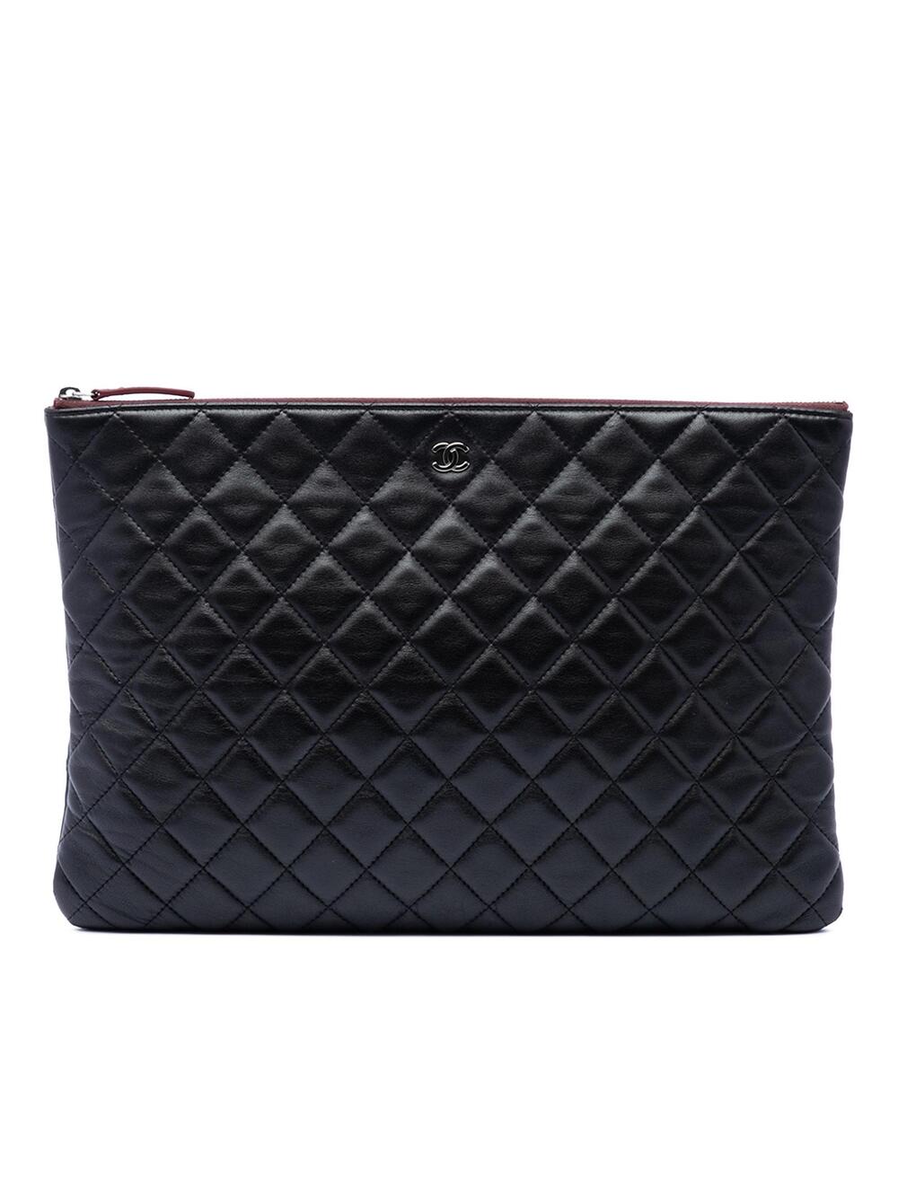 Chanel Large Quilted Lambskin O Case #372595C10B